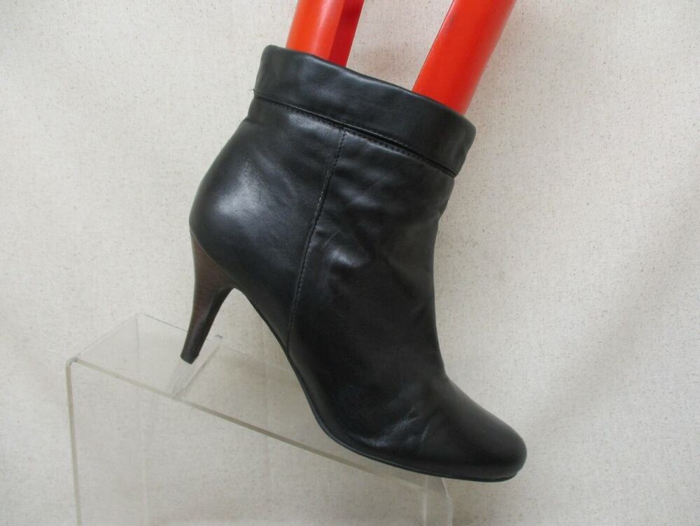 ALDO Womens Black Leather Fold Over Ankle Fashion Boots Bootie Size 41 EUR